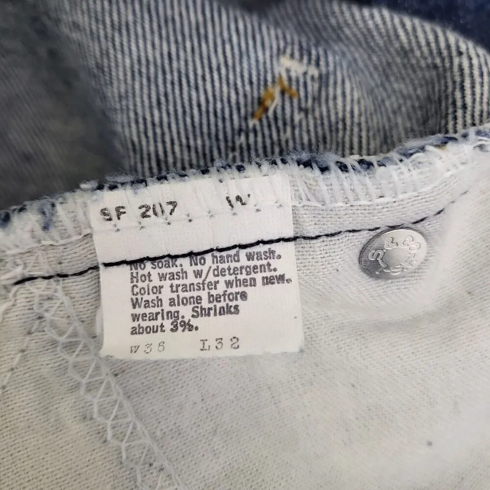 VTG RARE 517 Levi's Orange Tab Boot 20517-0217 Med-Dark Wash Jeans Men's 36x32